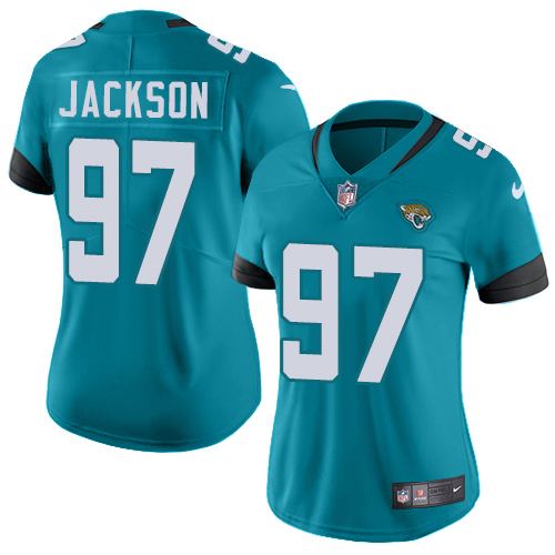 Nike Jaguars #97 Malik Jackson Teal Green Team Color Women's Stitched NFL Vapor Untouchable Limited Jersey